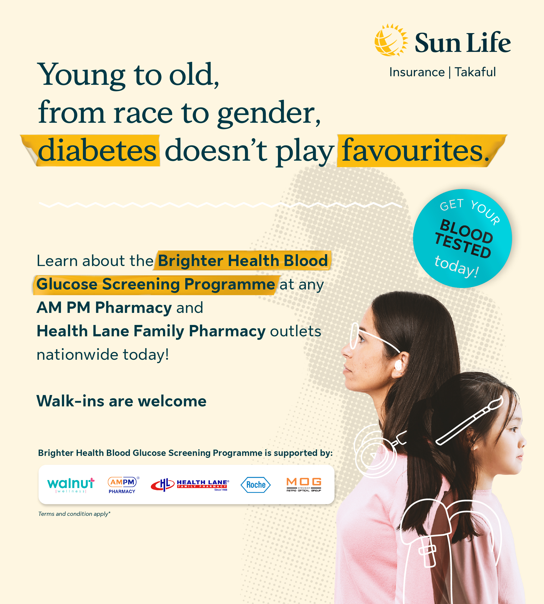 Sunlife Campaign - blood glucose screening